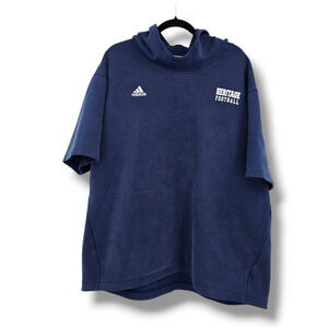 Adidas Men's Active Heavy Weight Dugout Short Sleeve Hoodie Navy Blue XL‎